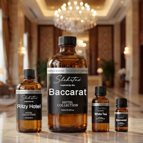 Hotel Collection Diffuser Oil – Inspired by Baccarat Hotel Scent – Sandalwood, Bergamot & Cedarwood – for Essential & Waterless Diffusers (16.9 Fl Oz (Pack of 1))