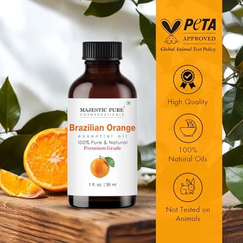 Majestic Pure Brazillian Orange Essential Oil for Diffuser - 1 Fl Oz