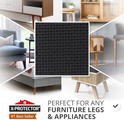 X-PROTECTOR Non Slip Furniture Pads – 12 Premium Furniture Grippers 3"!