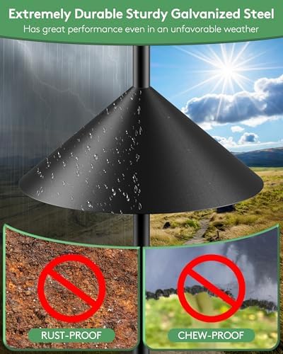 19 Inch Metal Squirrel Baffle for Bird Feeder Pole