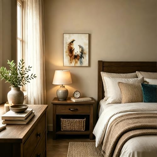 Framed Christian Wall Art Holy Family Nativity Canvas Print 12x16 Inch