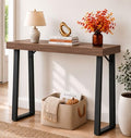 SLEEPING LAMB 36 Inch Small Entryway Table,Walnut Console Table for Hallway