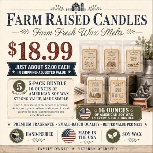 1 Pound- Pumpkin Patch Pack - American Made Soy - Hand Poured - Fall Wax Melts - Variety Pack, 5 Count