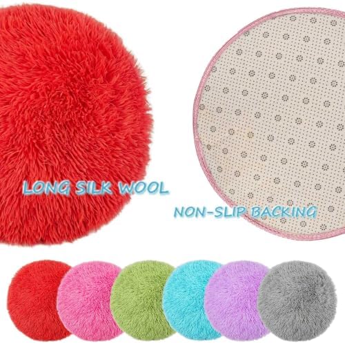 12 Pcs Classroom Rug– 16" Soft Non Slip Circle Rug Set for Classroom