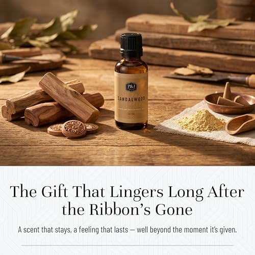 P&J Trading Fragrance Oil | Sandalwood Oil 30ml - Candle Scents for Candle Making, Freshie Scents, Soap Making Supplies, Diffuser Oil Scents