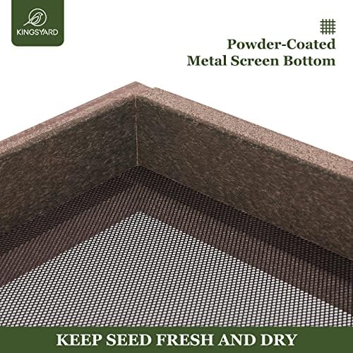 Kingsyard Platform Bird Feeder for Outdoors, Hanging Tray, 2 Pack