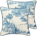 patdrea Designer French Vintage Throw Pillow Cover,18"x18",Set of 2