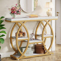 Tribesigns 39.4" Console Table, Sofa Table, Accent Tables, White Gold
