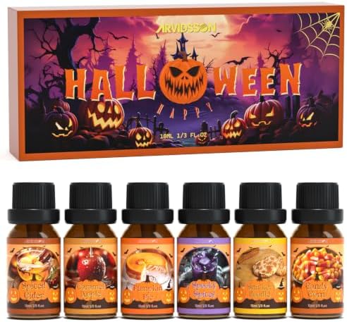 ARVIDSSON Halloween Fragrance Oil Set, Fall Essential Oils for Diffuser