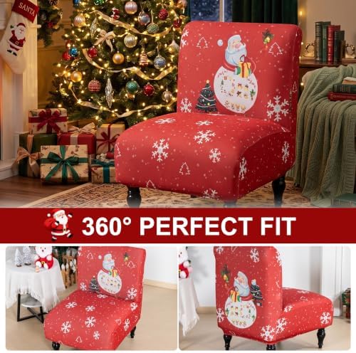Accent Chair Cover Christmas Armless Chair Cover Slipper Chair Slipcover