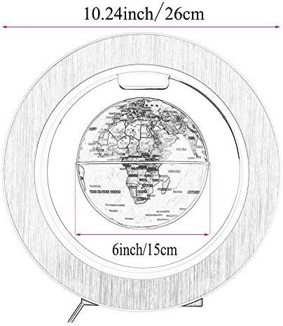 Magnetic Levitation Floating World Map with Constellations LED Light Globe 2 in 1 Anti Gravity Suspending in The Air Decoration Gadget (Blue 6 inch)