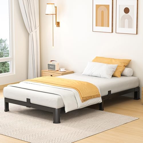 10 Inch Twin Size Metal Platform Bed Frame with Round Corners Leg
