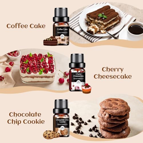 Bakery Essential Oils Set for Diffusers for Home, Fragrance Oil Autumn Set