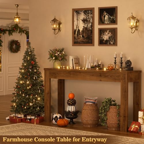 Armocity Console Table for Entryway, 47" Farmhouse Sofa Tables Narrow Long