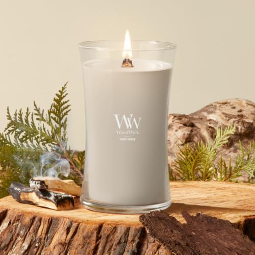 WoodWick Wood Smoke Scented Candle, Crackling Wick, 21.5oz