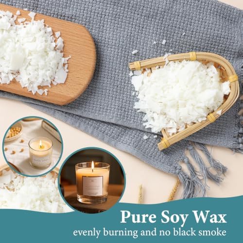 SAEUYVB 5lbs Soy Wax for Candle Making with 1.8L Wax Melter Pot
