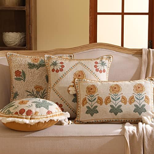 patdrea Designer French Vintage Throw Pillow Cover,12"x20"