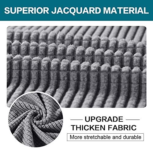 Turquoize 4 Piece Sofa Covers for 3 Cushion Couch Sofa Slipcover Soft Couch Cover for Dogs-Washable Sofa Furniture Covers with 3 Individual Large Cushion Covers (XL Sofa, Dove)
