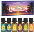 SALUBRITO Hawaii Fragrance Oils Set, Summer Essential Oils for Diffuser, Candle, Soap Making, Tropical Breeze, Island Life, Banana Bliss, Twilight Grape, Coconut Coast, Golden Sunrise Scented Oil