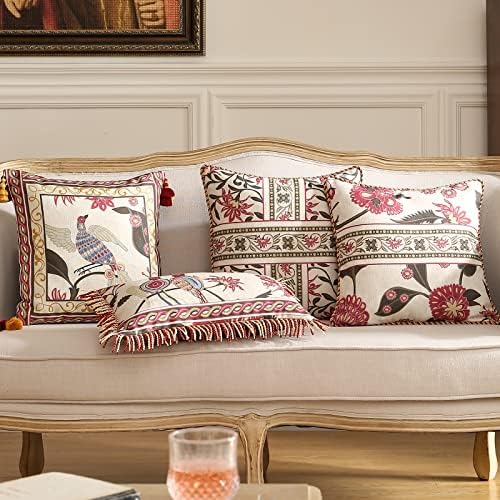 patdrea Designer French Vintage Lumbar Pillow Cover,12"x20",Set of 2
