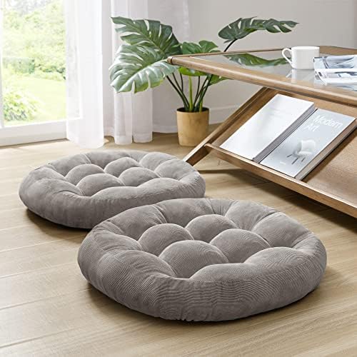 Meditation Cushions Set of 6, Large Floor Pillow for Adults, 22 Inch Round