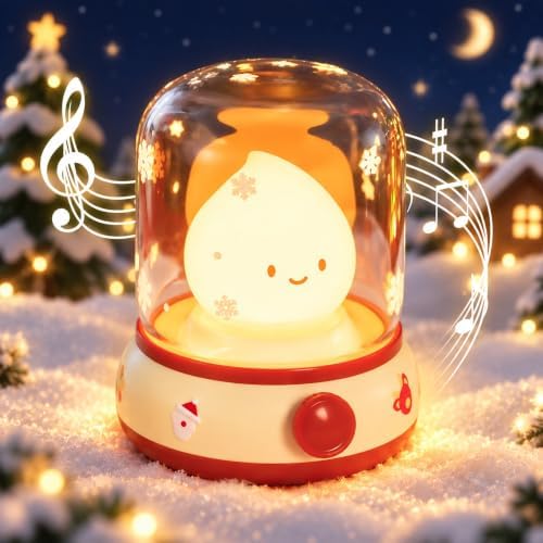 WANDIEA Rechargeable Night Light for Kids, Christmas Decor & Bedroom Lamp