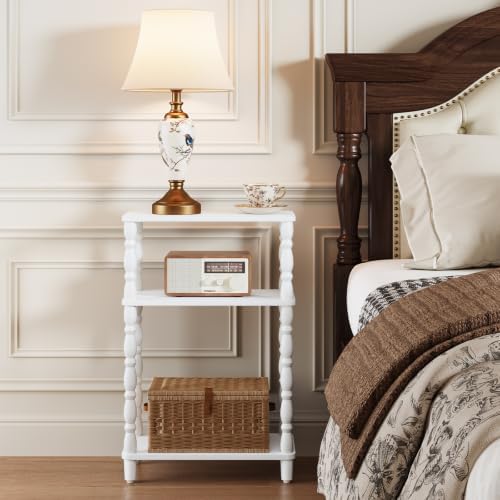 Yoobure Narrow Side Table - Small End Table with Storage, Skinny End Tables