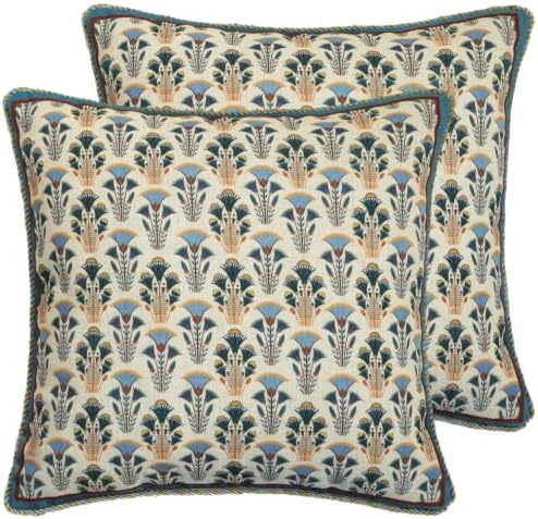 patdrea French Vintage Square Throw Pillow Cover,18"x18",Set of 2