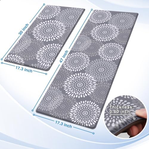LuxStep Kitchen Mats for Floor,Cushioned Rug Anti-Fatigue for Kitchen Decor
