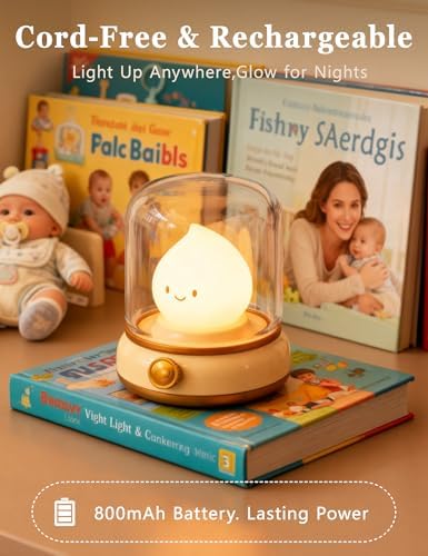 Night Light for Kids, Ghost Campfire Night Light, Cute Desk Lamp
