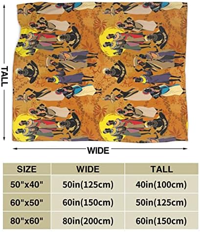 Black Women Fleece Throw Blanket Ultra Soft Cozy Ethnic African American Decorative Flannel Blanket for Home Bed Couch Chair Travel 80x60in