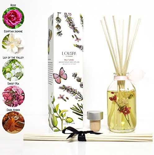 Reed Diffuser Set - Wild Flowers Scented Diffuser with Sticks