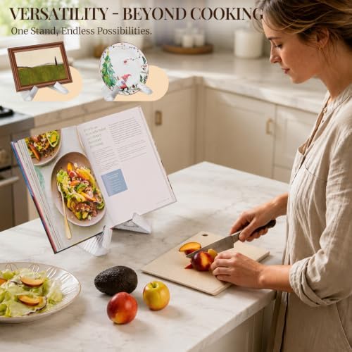 PUERSI Cookbook Stand for Kitchen, Recipe Book Holder for Kitchen Counter