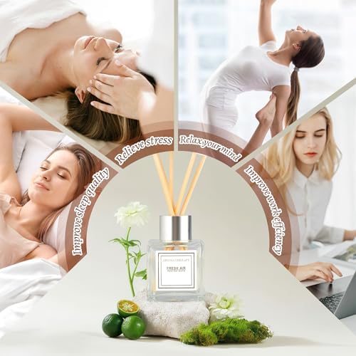 Reed Diffuser Set, 1.7 fl oz Scent Diffuser with Sticks, Lavender Scent