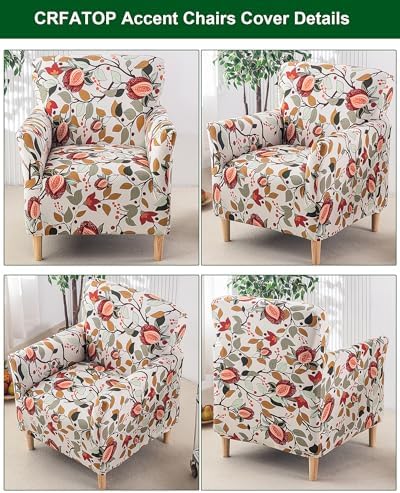 CRFATOP Accent Chair Cover, Stretch Armchair Slipcover for Living Room,52