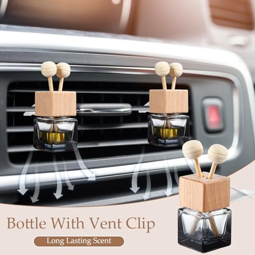 Zubebe 30 Pcs Car Diffuser Vent Clip Empty Diffuser Bottle, Gradient Black