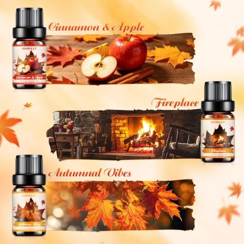 Fall Essential Oils Set for Diffusers for Home, Fragrance Oil Autumn Set