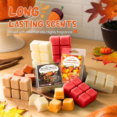 SALKING Autumn Scented Wax Melts, Fall Soy Wax Cubes/Tarts for Wax Warmer