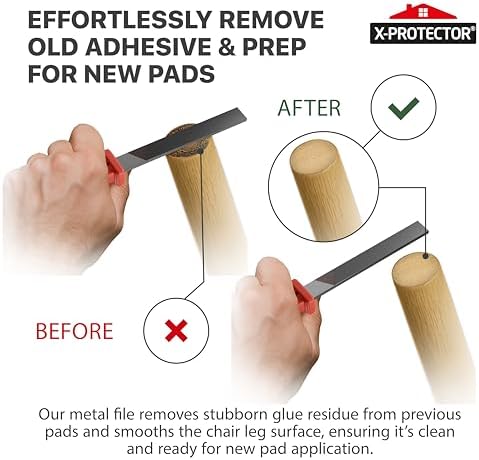 X-Protector Furniture Pads Preparation Set - File, Microfiber, 20 Wipes