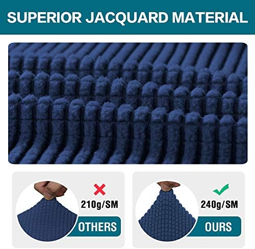Turquoize Stretch Armrest Covers for Chairs and Sofas Couch Arm Covers for Sofa Spandex Jacquard Armrest Cover Anti-Slip Furniture Protector Washable Armchair Slipcovers for Recliner Set of 2, Navy