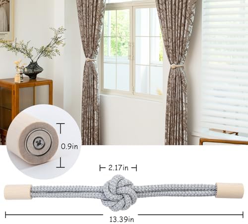 Magnetic Curtain Tiebacks Holdbacks Rope Curtain Tie Backs Outdoor Contoeey