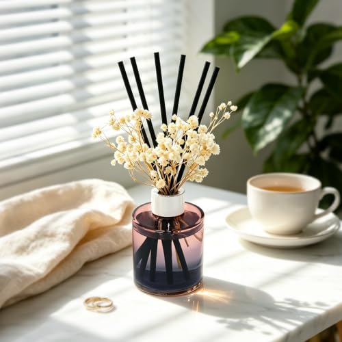 Brakula Reed Diffuser Set, White Jasmine Scent, 4.06 fl oz Essential Oil