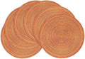SHACOS Round Braided Fall Placemats Set of 6 Thanksgiving Place Mats
