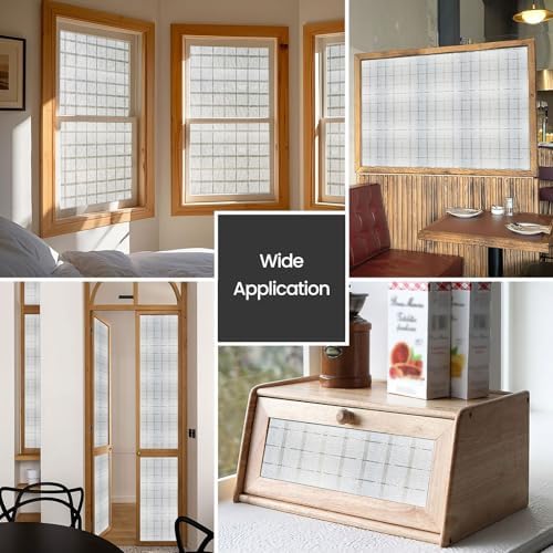 ADD.HERES Window Privacy Film, Glass Decorative Static Cling, 17.5" x 78.7"