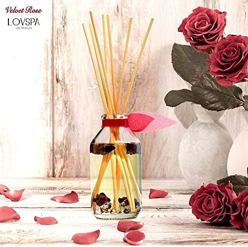Reed Diffuser Set - Velvet Rose Scented Diffuser with Sticks