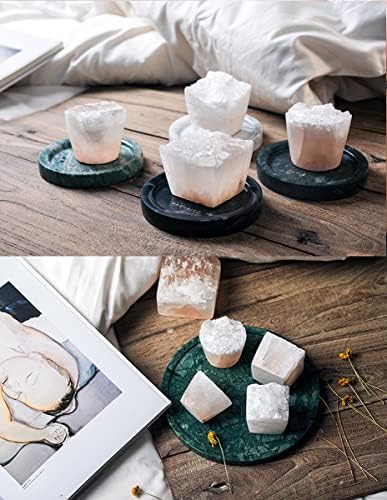 MIYA LIFE Nature Crystal Passive Diffuser Stone Essential Oil Diffuser Hand Carved Selenite Stone Diffuser - Perfect for Meditation Reflection Bedroom Decoration (1 Piece, Cylinder Diffuser)