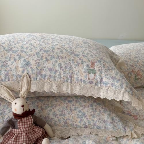 Queen Size Gauze Duvet Cover 90"×90",100% Cotton Bedding Set 3 Pcs