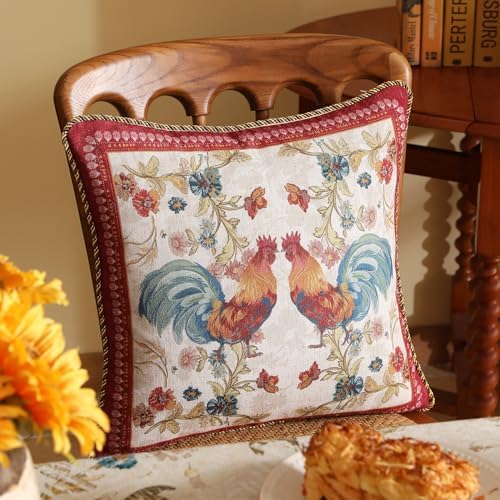 patdrea Designer French Vintage Pillow Cover,18"x18",Set of 2