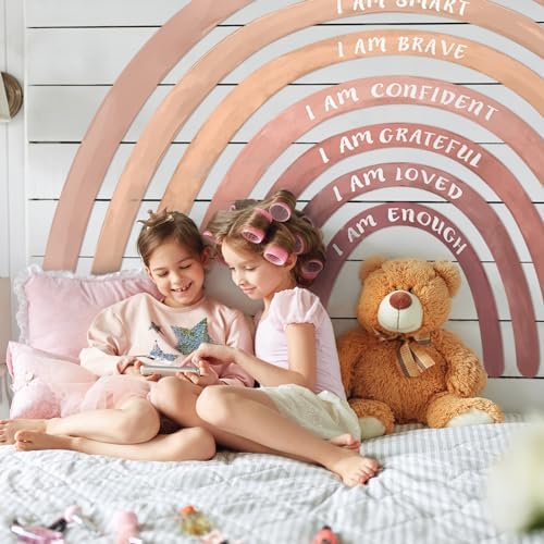 Tinideya Large Watercolor Rainbow Wall Stickers Decal, 77" x 47'', Boho