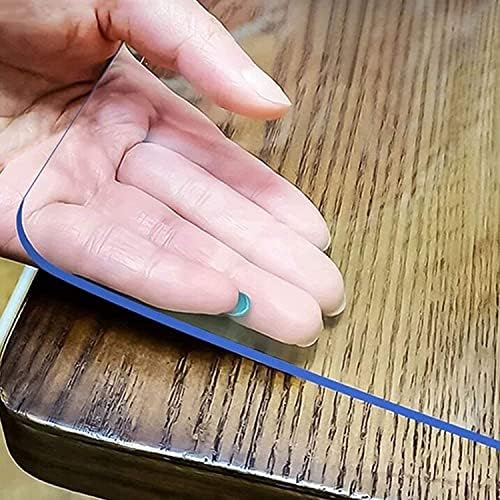 LovePads Clear Desk Mat 16x44 in, 1.5mm Thick Plastic Table Cover Protector